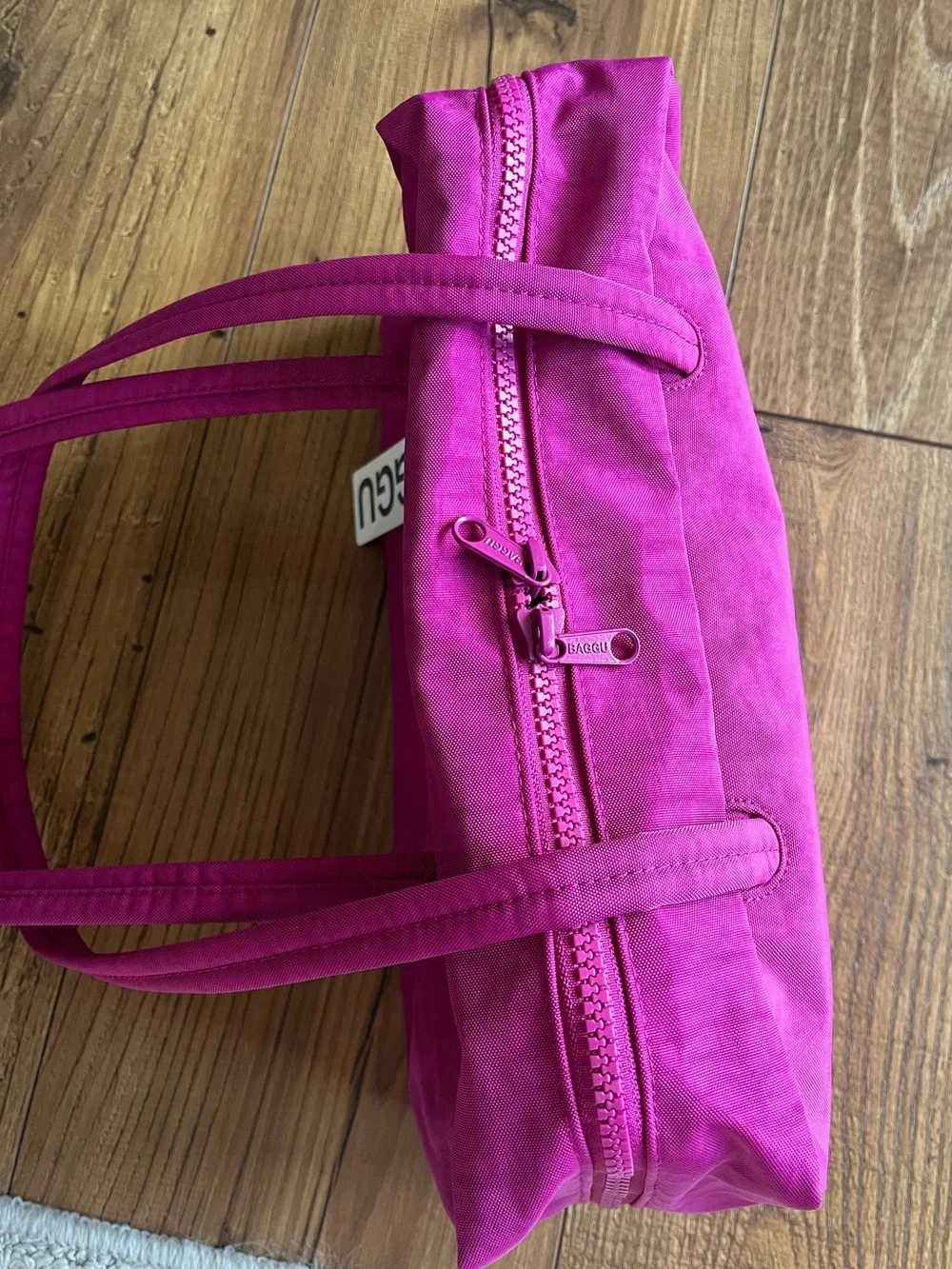 BAGGU Deep Fuchsia Bowler Bag BNWT - Picture 5 of 15